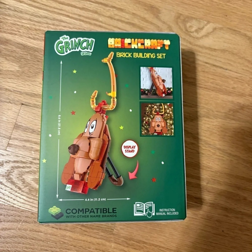 Dr. Seuss The Grinch Brick Building Set Max Dog NEW Toy